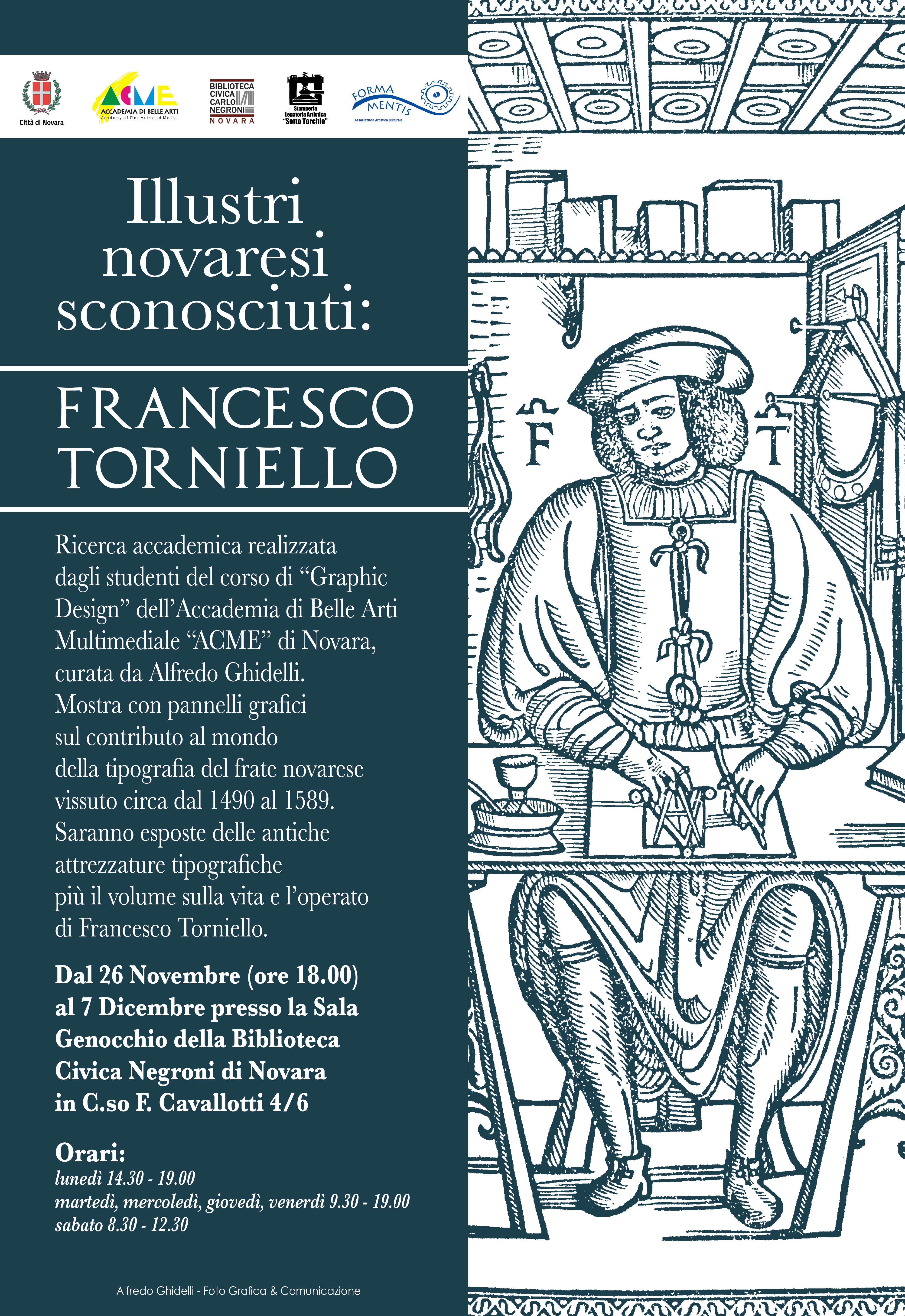 Foto NOVARA: in biblioteca una mostra su Francesco Torniello
